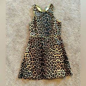 Leopard print mini dress